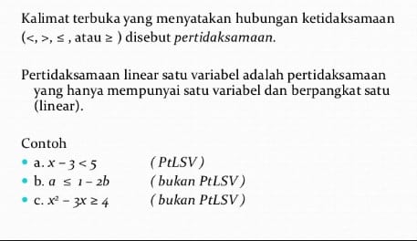 Detail Contoh Soal Pertidaksamaan Linear Satu Variabel Nomer 26