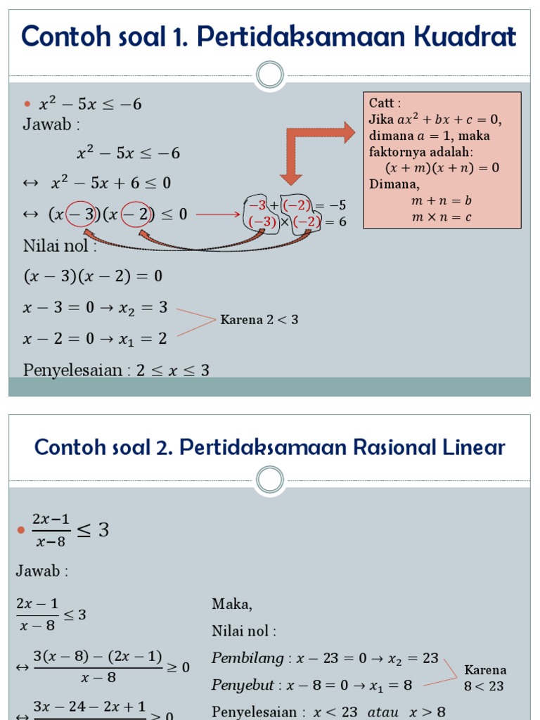Detail Contoh Soal Pertidaksamaan Linear Satu Variabel Nomer 29