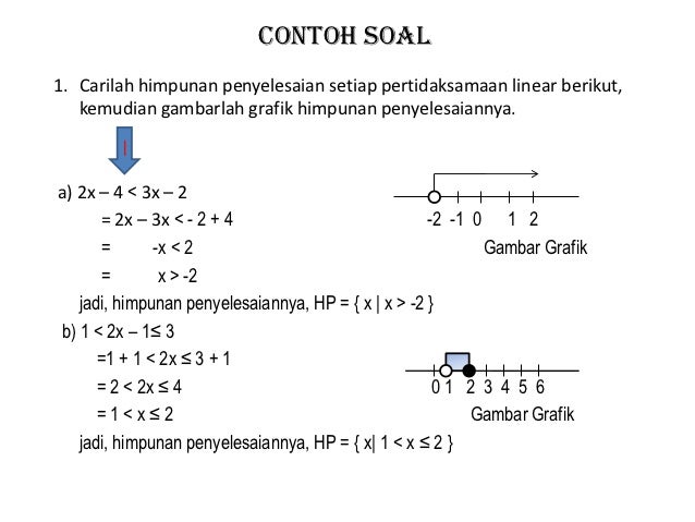 Detail Contoh Soal Pertidaksamaan Linear Satu Variabel Nomer 32