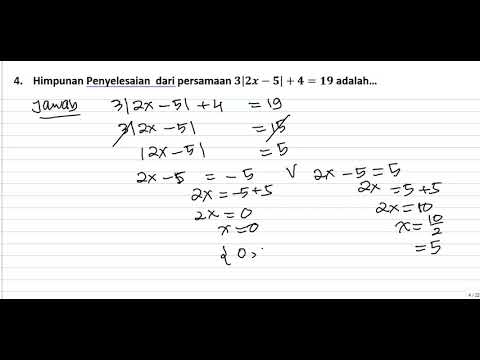 Detail Contoh Soal Pertidaksamaan Nilai Mutlak Dan Penyelesaiannya Nomer 35