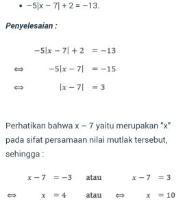 Detail Contoh Soal Pertidaksamaan Nilai Mutlak Dan Penyelesaiannya Nomer 47