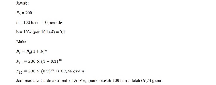 Detail Contoh Soal Pertumbuhan Dan Peluruhan Nomer 16