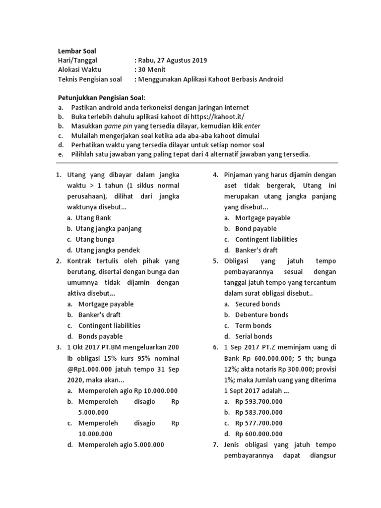 Detail Contoh Soal Pg Nomer 26