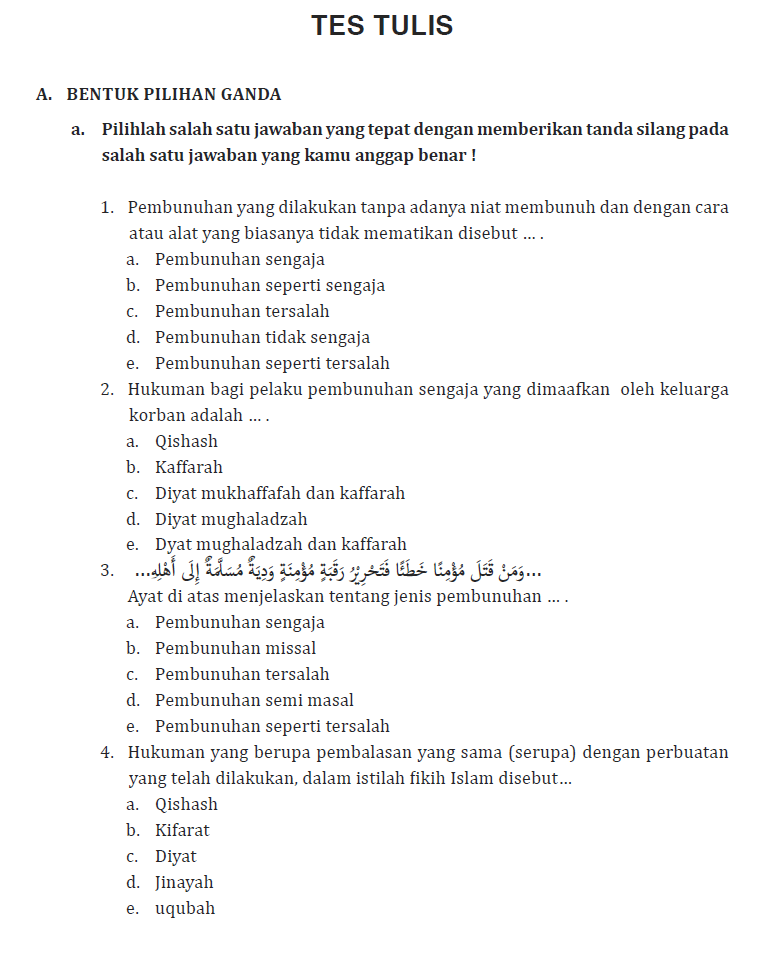 Detail Contoh Soal Pilihan Berganda Nomer 16