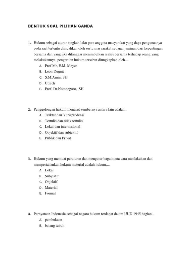Detail contoh soal pilihan berganda koleksi nomer 9