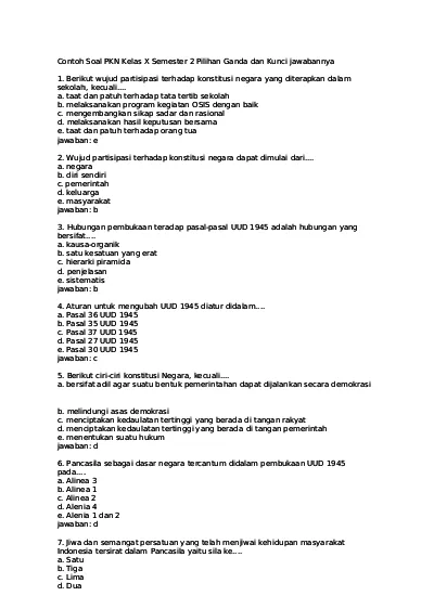 Detail Contoh Soal Pilihan Ganda Nomer 24