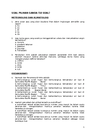 Detail Contoh Soal Pilihan Ganda Nomer 30