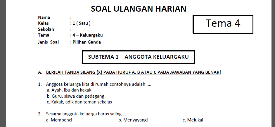 Detail Contoh Soal Pilihan Ganda Nomer 35