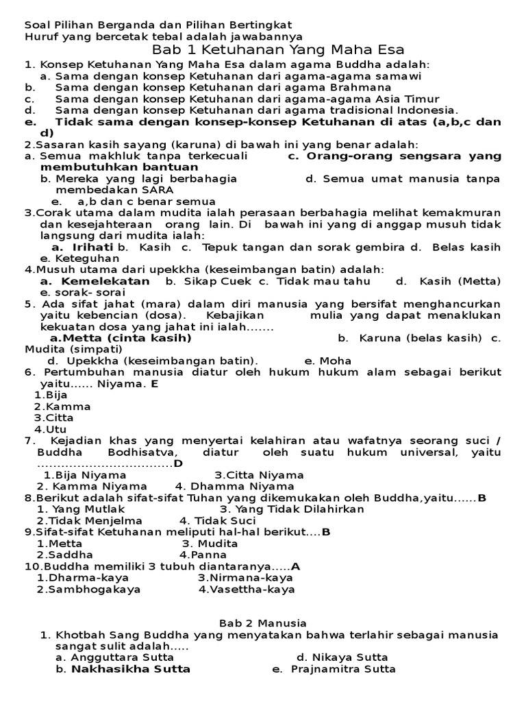 Detail Contoh Soal Pilihan Ganda Nomer 36