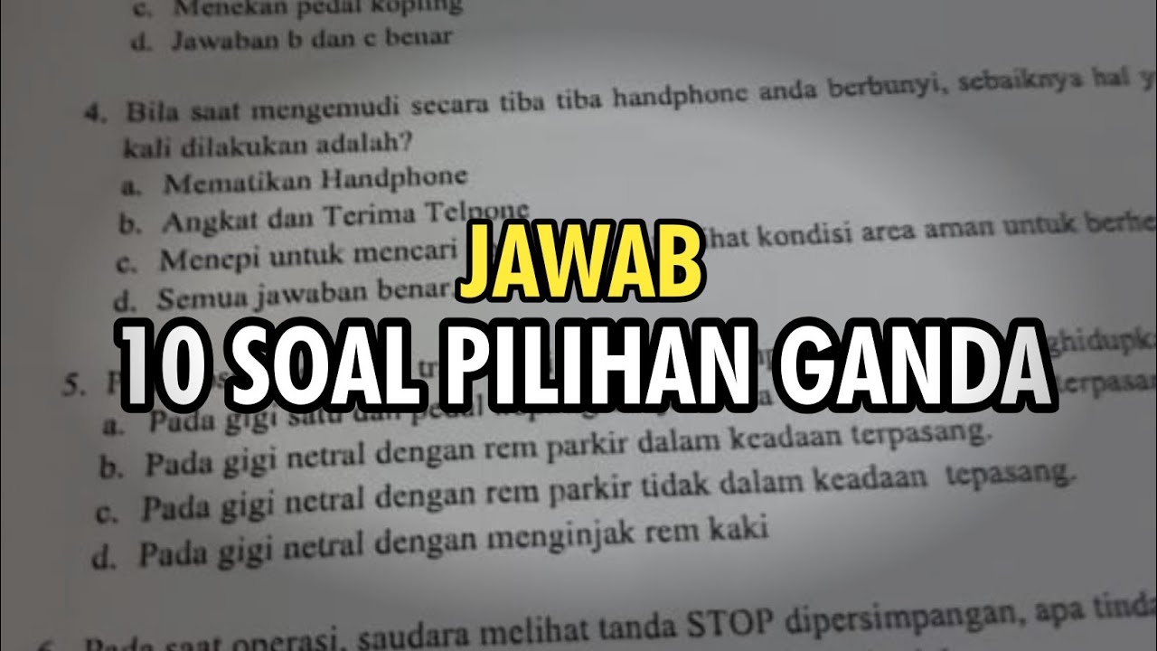 Detail Contoh Soal Pilihan Ganda Nomer 52