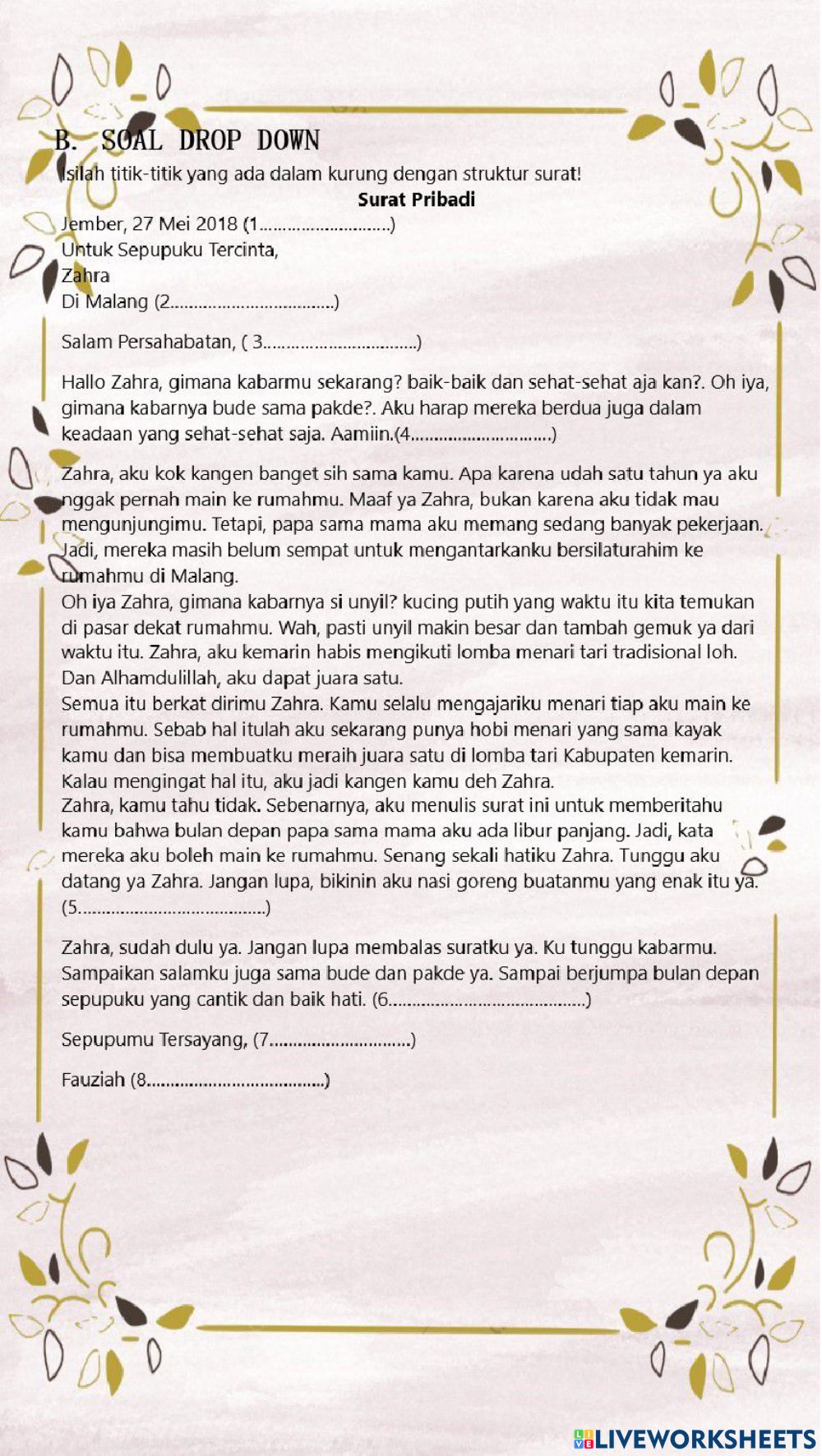 Detail Contoh Soal Pilihan Ganda Tentang Surat Pribadi Nomer 34