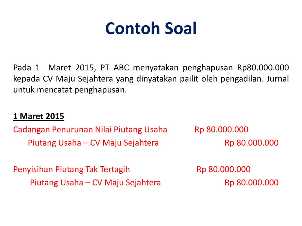 Detail Contoh Soal Piutang Nomer 10