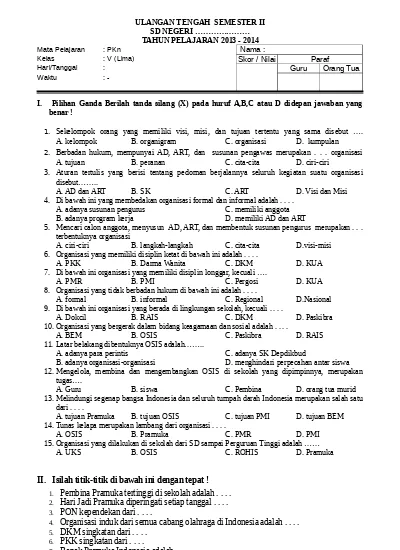 Detail Contoh Soal Pkn Nomer 42