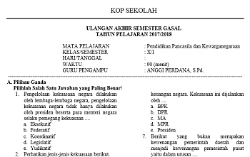 Detail Contoh Soal Pkn Kelas 10 Semester 1 Nomer 28