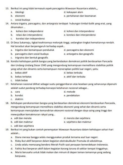 Detail Contoh Soal Pkn Kelas 11 Nomer 29