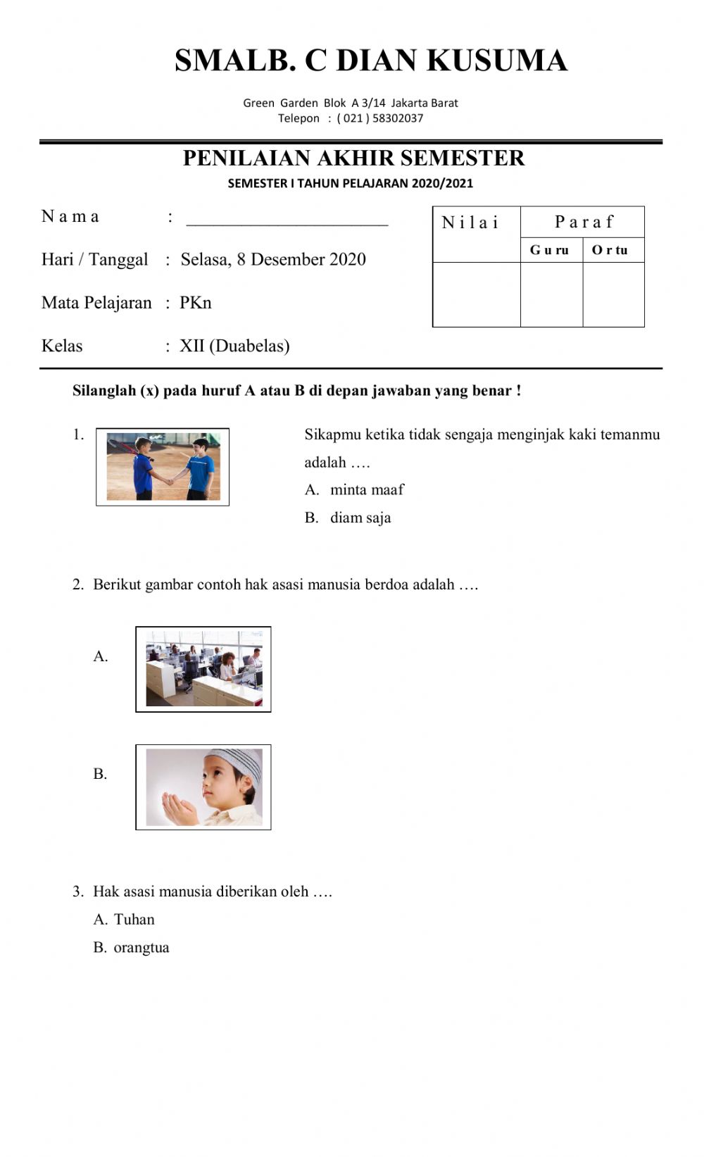 Detail Contoh Soal Pkn Kelas 11 Nomer 39