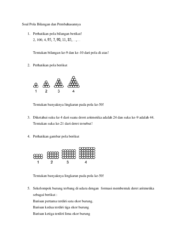 Detail Contoh Soal Pola Bilangan Kelas 8 Nomer 2