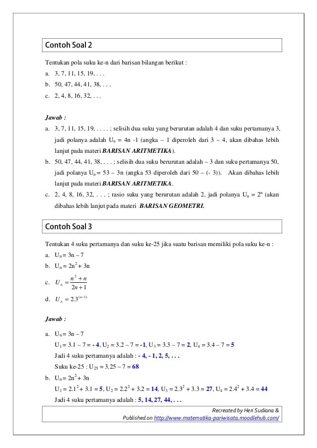 Detail Contoh Soal Pola Bilangan Kelas 8 Nomer 33