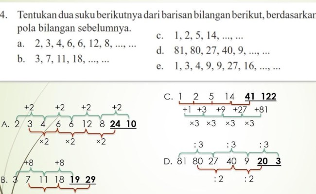 Detail Contoh Soal Pola Bilangan Kelas 8 Nomer 56