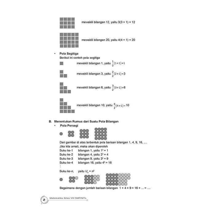 Detail Contoh Soal Pola Bilangan Kelas 8 Kurikulum 2013 Nomer 32