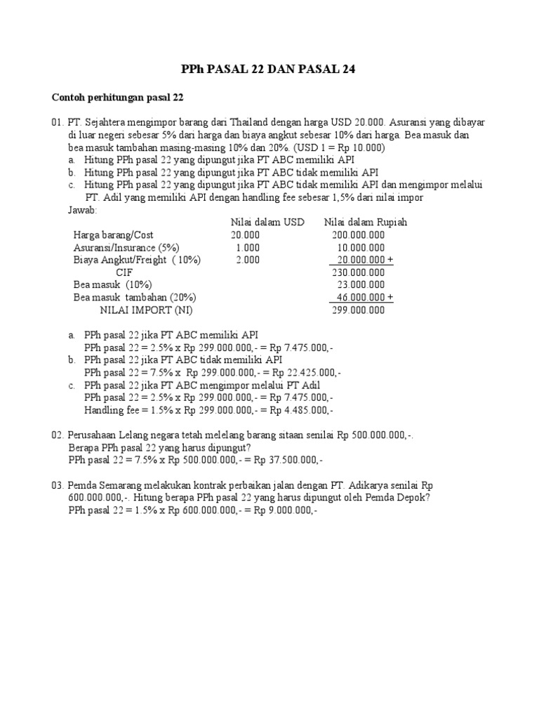 Detail Contoh Soal Pph Nomer 31