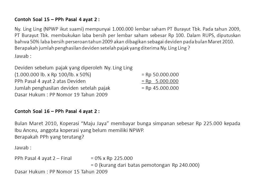 Detail Contoh Soal Pph Nomer 35