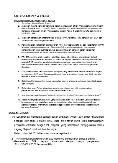 Detail Contoh Soal Ppn Nomer 23