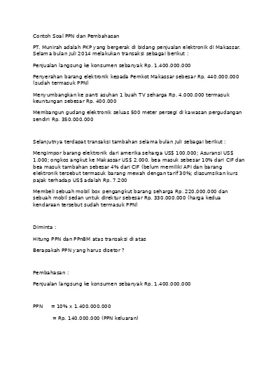 Detail Contoh Soal Ppn Nomer 44