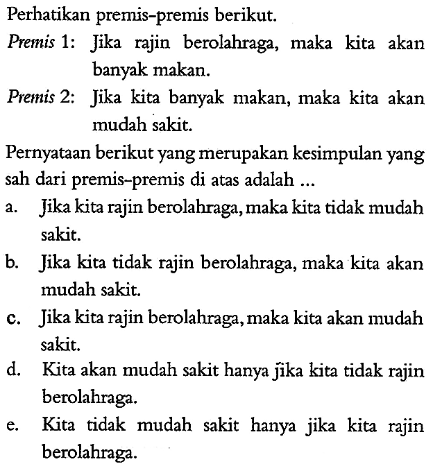 Detail Contoh Soal Premis Nomer 19