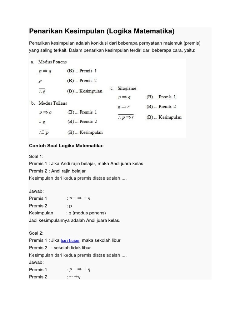 Detail Contoh Soal Premis Nomer 40