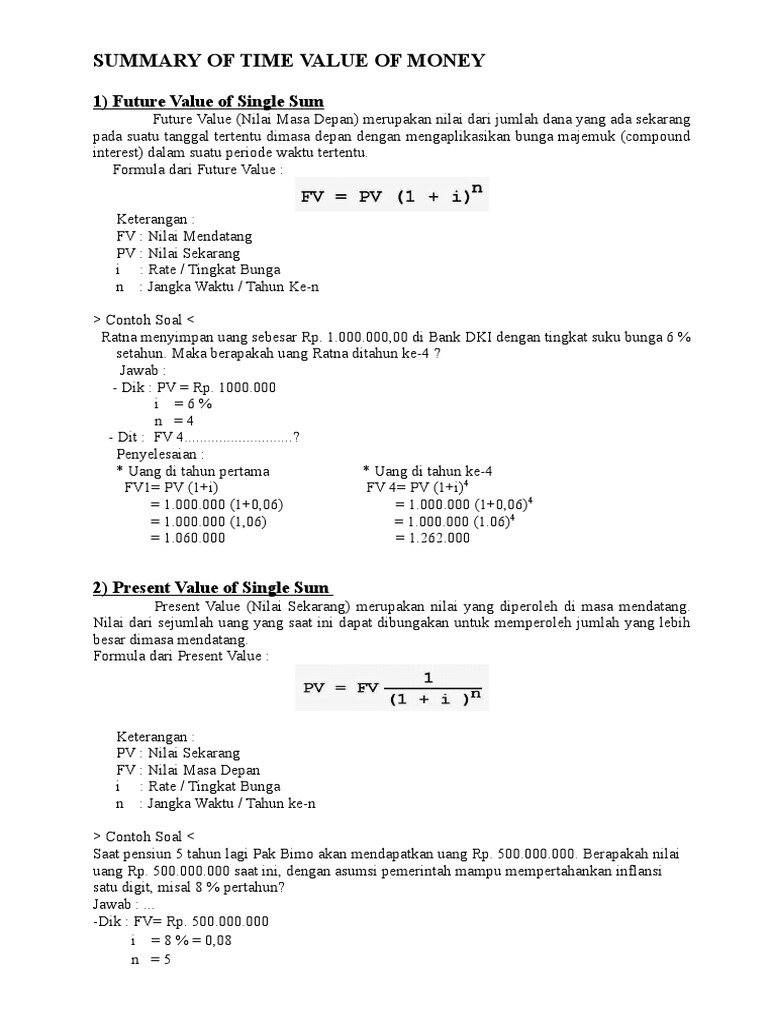 Detail Contoh Soal Present Value Nomer 13