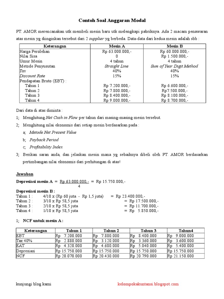 Detail Contoh Soal Present Value Nomer 18