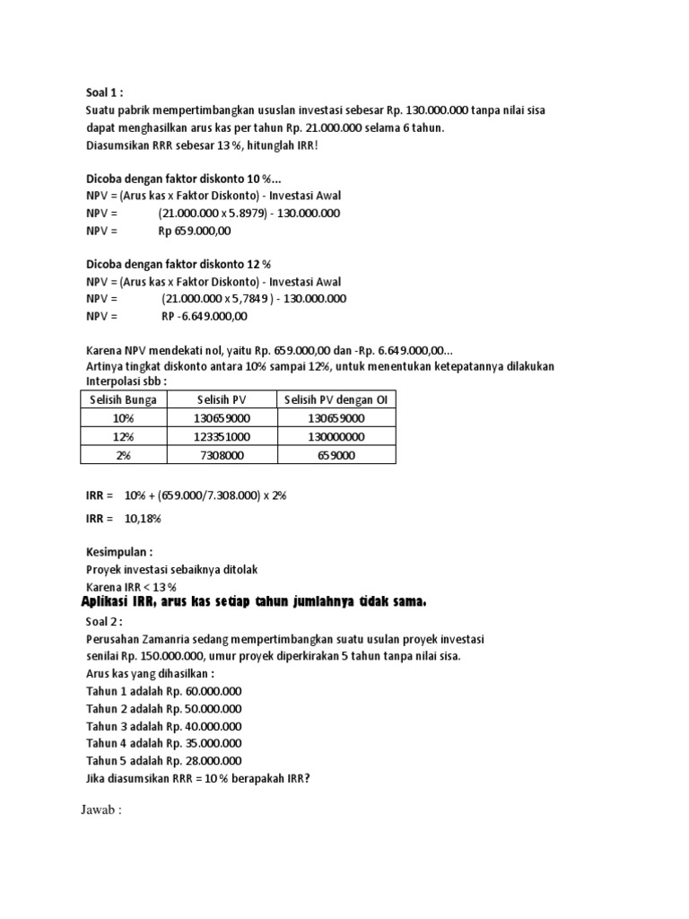 Detail Contoh Soal Present Value Nomer 22