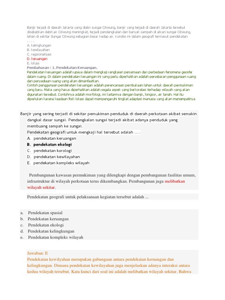 Detail Contoh Soal Prinsip Geografi Nomer 15