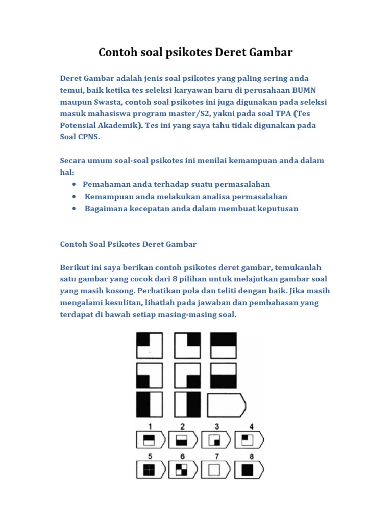 Detail Contoh Soal Psikotes Gambar Nomer 51