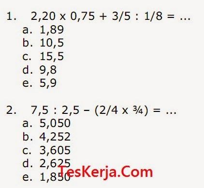 Detail Contoh Soal Psikotes Matematika Nomer 21