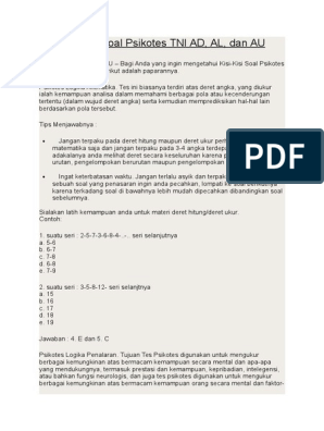 Detail Contoh Soal Psikotes Secaba Tni Ad Nomer 47