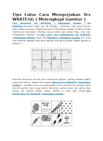 Detail Contoh Soal Psikotes Wartegg Nomer 57