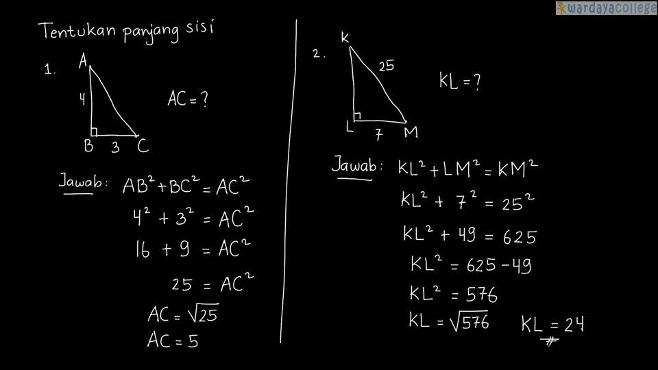 Detail Contoh Soal Pythagoras Dan Penyelesaiannya Nomer 37