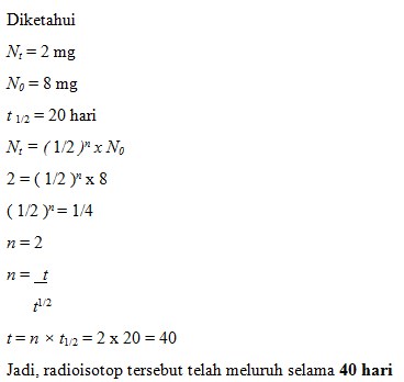 Detail Contoh Soal Radioaktivitas Nomer 23