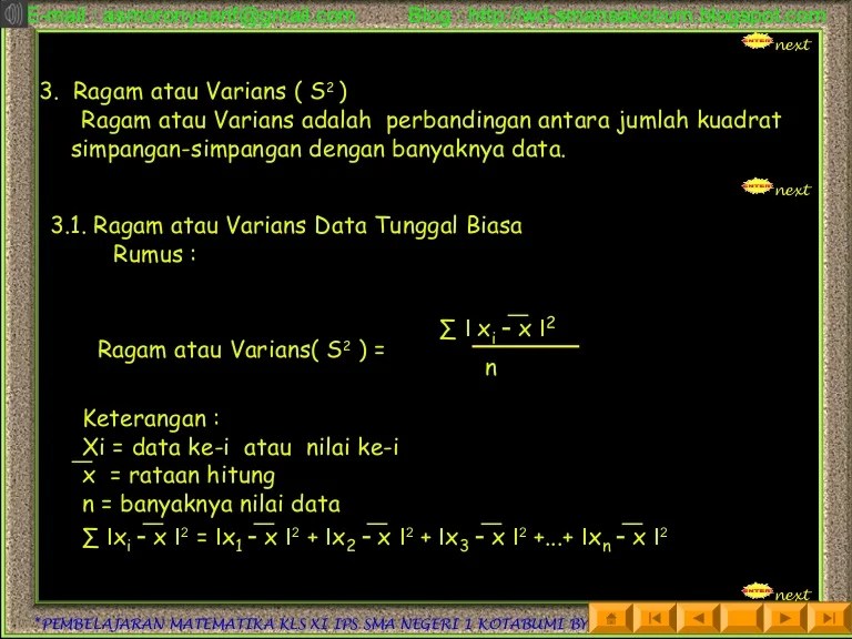 Detail Contoh Soal Ragam Nomer 21