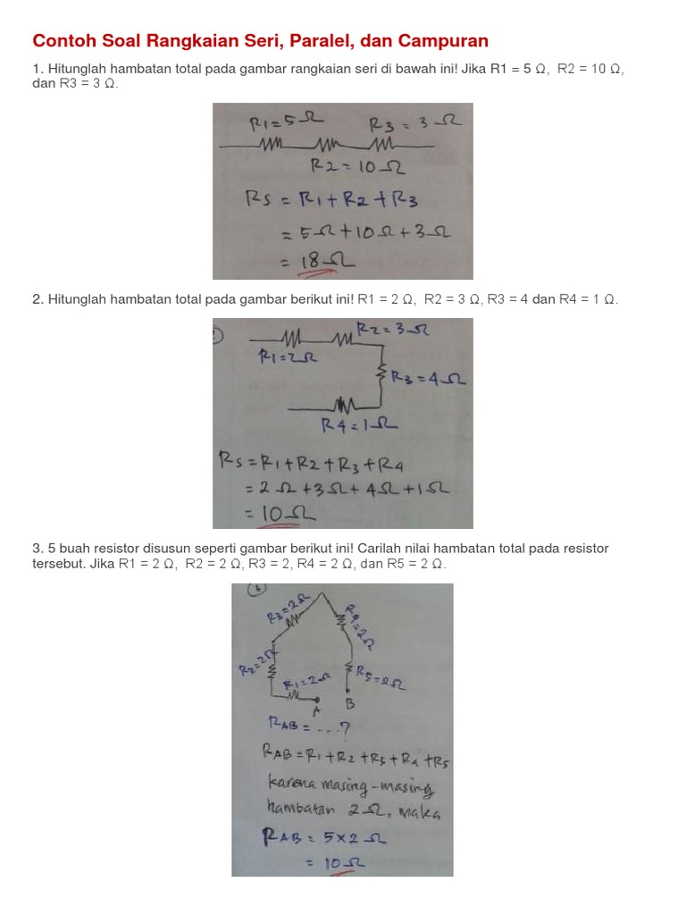 Detail Contoh Soal Rangkaian Paralel Nomer 28