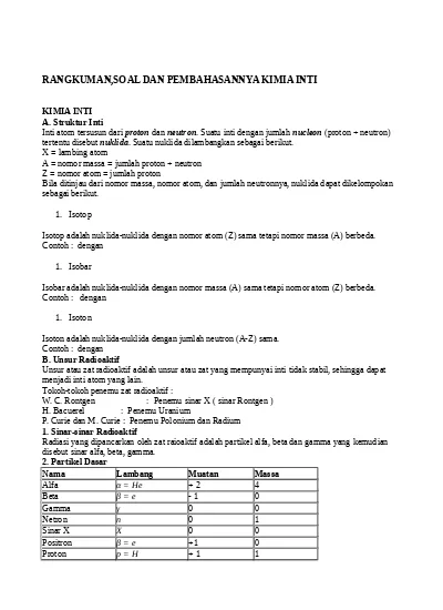 Detail Contoh Soal Reaksi Inti Nomer 29