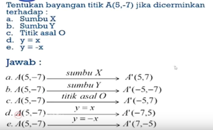 Detail Contoh Soal Refleksi Matematika Kelas 11 Nomer 5