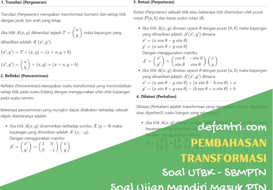 Detail Contoh Soal Refleksi Matematika Kelas 11 Nomer 39