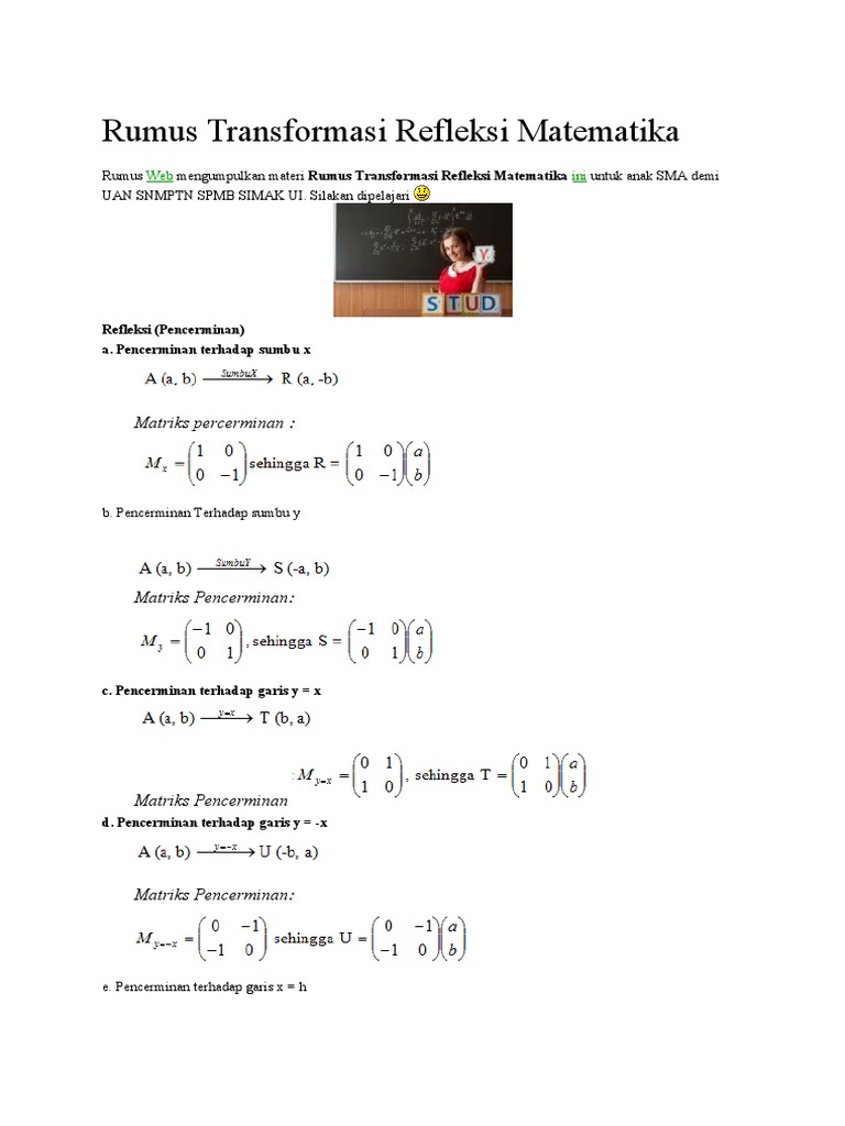 Detail Contoh Soal Refleksi Matematika Kelas 11 Nomer 54