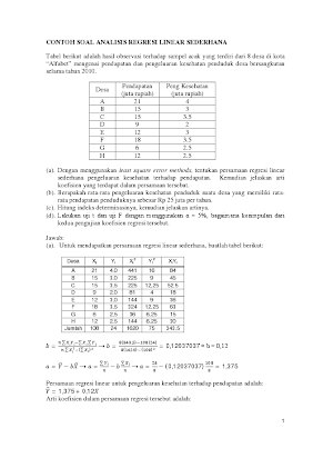 Detail Contoh Soal Regresi Linear Sederhana Nomer 22