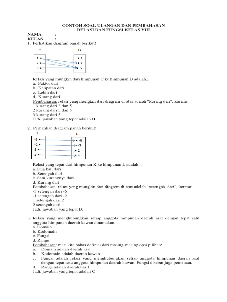 Detail Contoh Soal Relasi Nomer 13