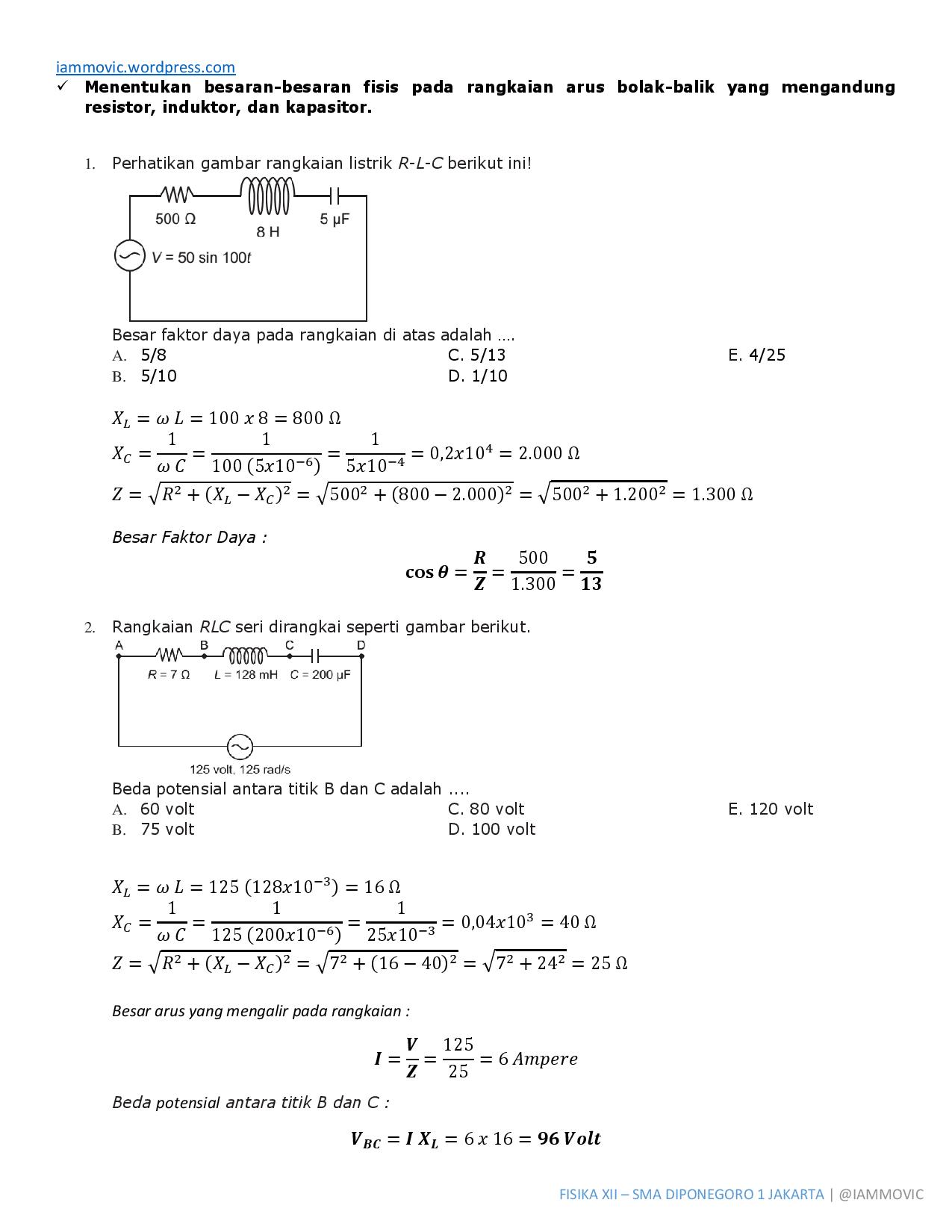 Detail Contoh Soal Rlc Nomer 18