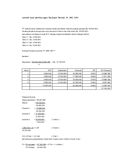 Detail Contoh Soal Roi Dan Penyelesaiannya Nomer 19